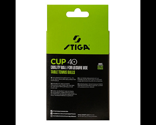 М'ячі для настільного тенісу Stiga Cup  ABS 12 шт, білі