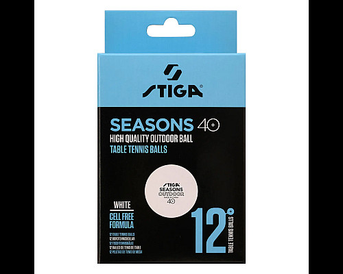 М'ячі для настільного тенісу Stiga Seasons, White 12 шт, білі