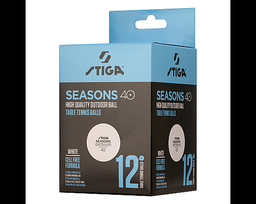 М'ячі для настільного тенісу Stiga Seasons, White 12 шт, білі