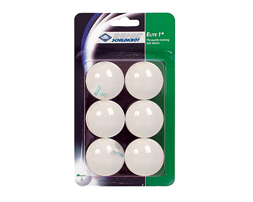 М'ячі для настільного тенісу DONIC Elite TT-Ball 6 шт, білі
