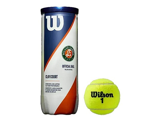 М'ячі для тенісу Wilson ROLAND GARROS CLAY CT 3