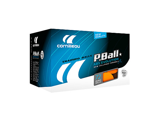 М'ячі для настільного тенісу Cornilleau P-BALL ABS EVOLUTION 1* 72 шт, помаранчеві