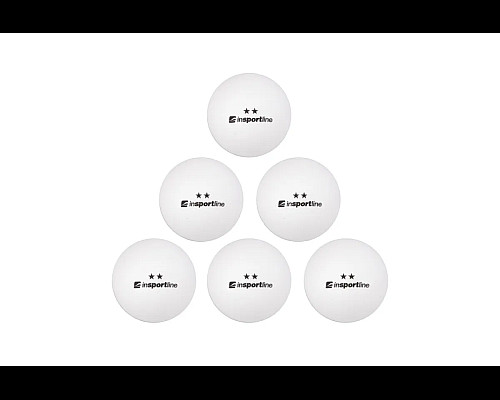 М'ячі для настільного тенісу inSPORTline VHIT S2 6 шт, білі