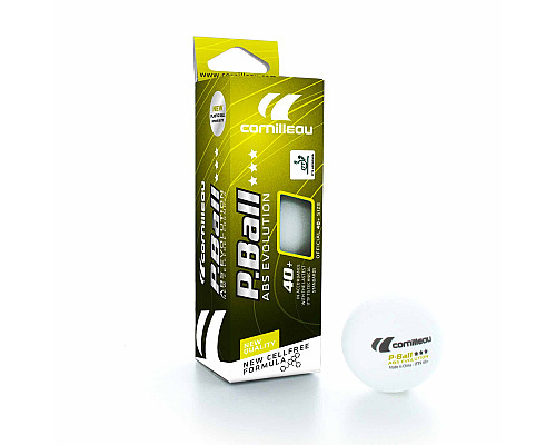М'ячі для настільного тенісу Cornilleau P-Balls 3 шт, білі