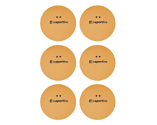 М'ячі для настільного тенісу inSPORTline Elisenda S2 6 шт, помаранчеві