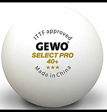 М'ячі для настільного тенісу Gewo Select Pro 40+ 6 шт, білі