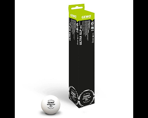 М'ячі для настільного тенісу Gewo Ultra SLP 40+ 6 шт, білі