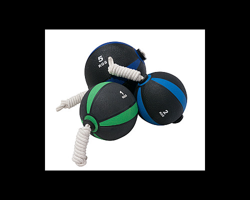 Медичний м'яч з мотузкою 8 кг Bauerfitness ACF-1048