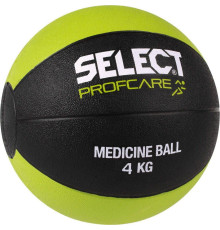 Медичний мяч SELECT MEDICINE BALL чорний/салатовий, 4 кг (15736)