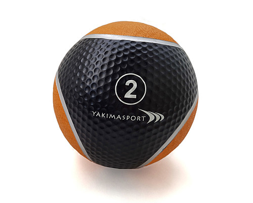 Медичний м'яч YakimaSport 2 кг, чорно-помаранчевий