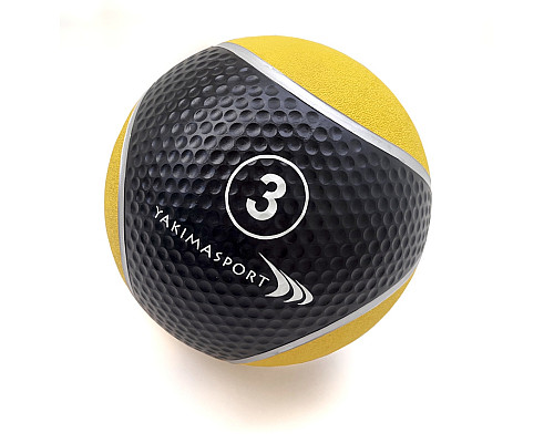 Медичний м'яч YakimaSport 3 кг, чорно-жовтий