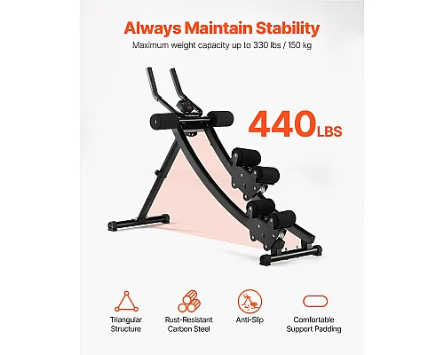 Тренажер для пресу VEVOR  т700, чорний