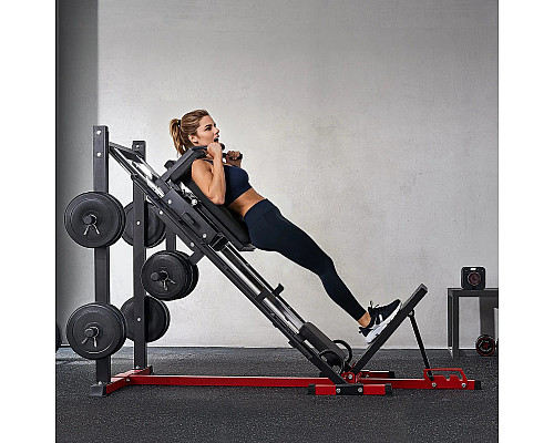 Жим ногами VEVOR HM1904, чорно-червоний