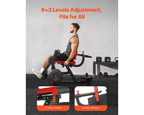 Жим ногами VEVOR UB2903A, чорно-червоний