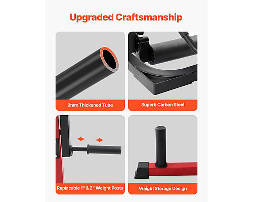 Жим ногами VEVOR UB2914, чорно-червоний