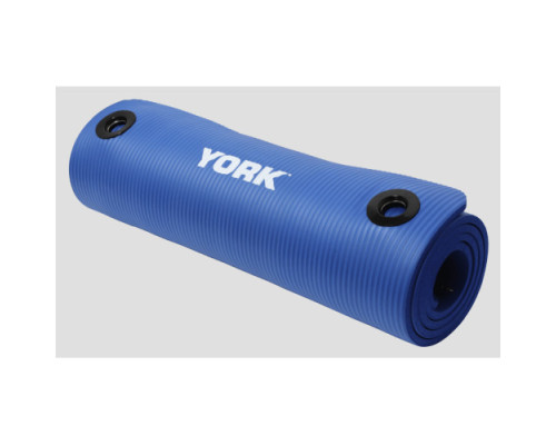 Килимок для фітнесу York Fitness NBR 1 см синій
