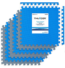 Килимок-пазл THUNDER PZ-04 60 х 60 блакитно-сірий