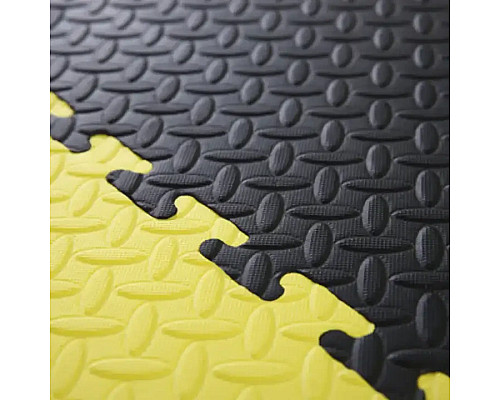 Мат-пазл WCG EVA 100 х 100 х 3 см - чорно-жовтий