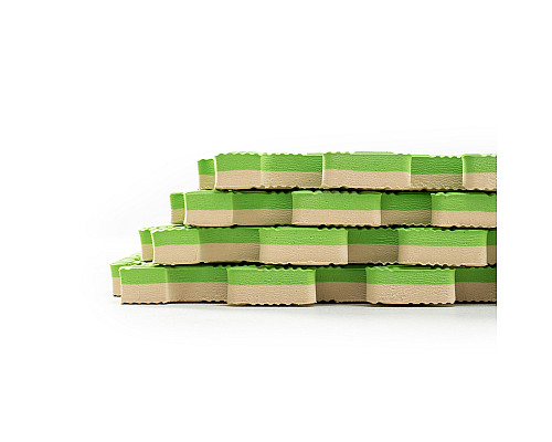 Мат-пазл WCG EVA 100 х 100 х 2 см - зелено-бежевий