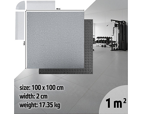 Захисний килимок inSPORTline Luxteko Waffle 100 x 100 x 2 см мармур
