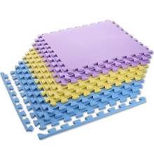 Один захисний килимок для фітнесу ONE FITNESS MP10 180 см x 180 см x 1 см різнокольоровий(синій,жовтий,фіолетовий)