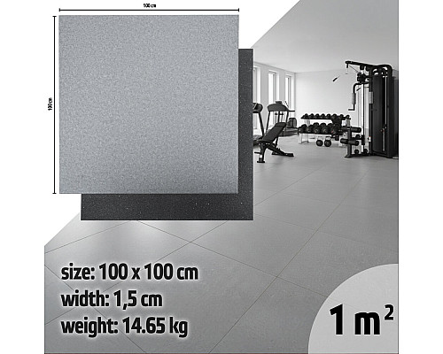 Захисний килимок inSPORTline Luxteko Flat 100 x 100 x 1,5 см, мармур