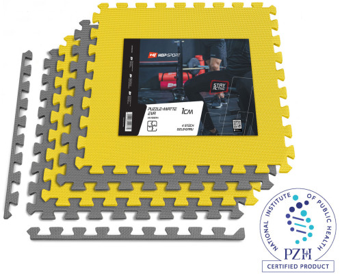 Мат-пазл Hop-Sport EVA 1cm HS-A010PM - 6 частин сірий Мат-пазл Hop-Sport EVA 1cm HS-A010PM - 6 частин сірий