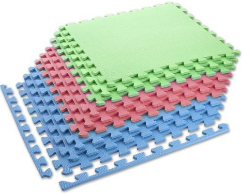 Один захисний килимок для фітнесу ONE FITNESS MP10 180 см x 180 см x 1 см різнокольоровий(синій,червоний,зелений)
