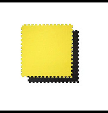 Килимок-пазл захисний з кромкою WCG 100 х 100 х 3 см жовто-чорний