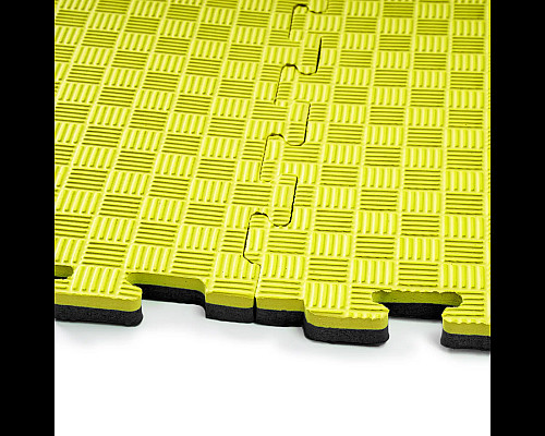 Килимок-пазл захисний з кромкою WCG 100×100×2 см жовто-чорний 