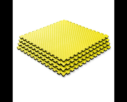 Килимок-пазл захисний з кромкою WCG 100×100×2 см жовто-чорний 