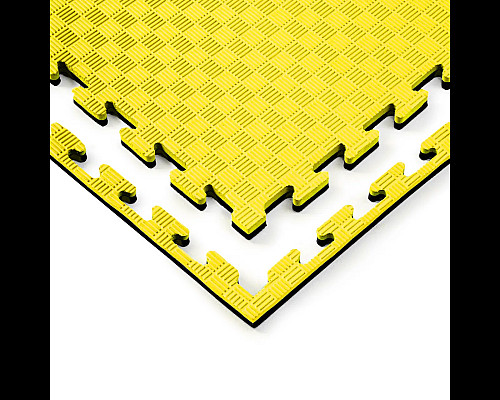 Килимок-пазл захисний з кромкою WCG 100×100×2 см жовто-чорний 