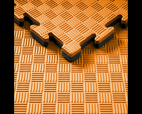 Килимок-пазл захисний з кромкою WCG 100×100×2 см помаранчево-чорний