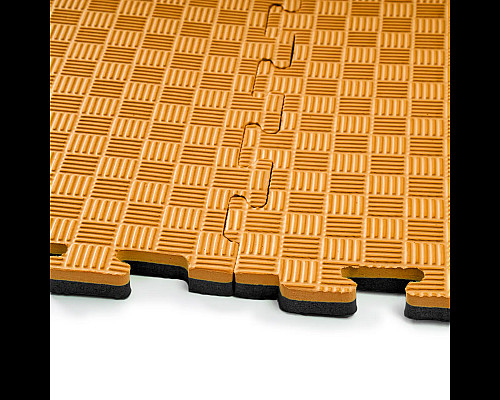 Килимок-пазл захисний з кромкою WCG 100×100×2 см помаранчево-чорний