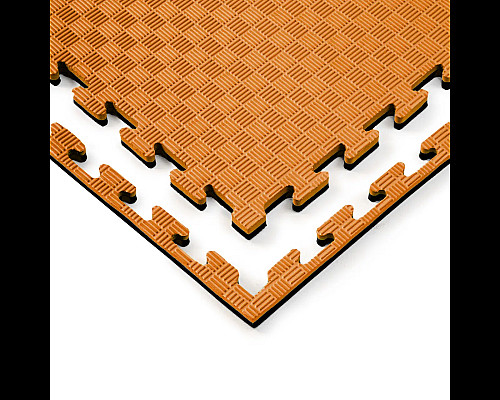 Килимок-пазл захисний з кромкою WCG 100×100×2 см помаранчево-чорний