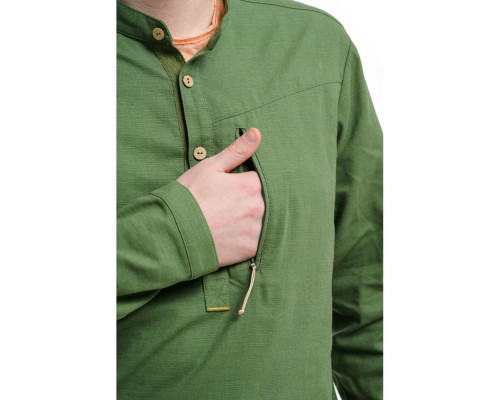 Сорочка ч Turbat Madeira Hemp Mns bronze green - L - зелений