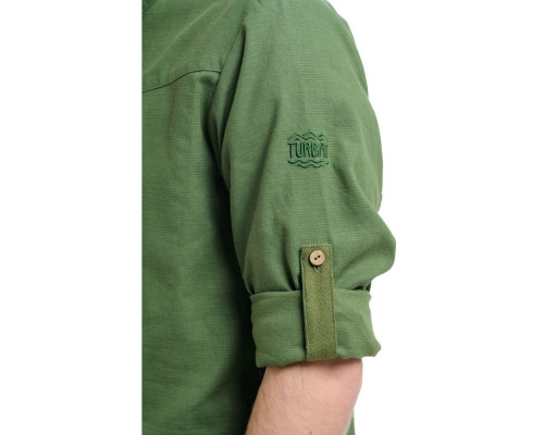 Сорочка ч Turbat Madeira Hemp Mns bronze green - L - зелений