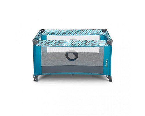 Ліжечко-манеж Lionelo Stefi Green Turquoise 64 х 124 х 73 см - синій