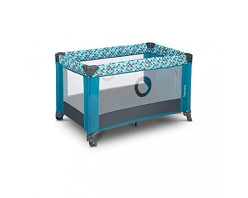 Ліжечко-манеж Lionelo Stefi Green Turquoise 64 х 124 х 73 см - синій