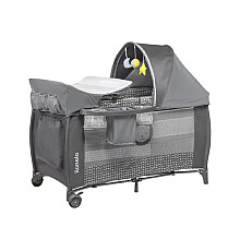 Ліжечко-манеж Lionelo Sven Plus Grey Scandi - сірий
