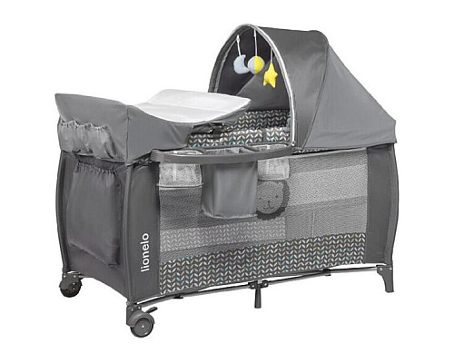 Ліжечко-манеж Lionelo Sven Plus Grey Scandi - сірий