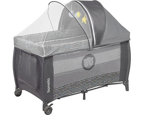 Ліжечко-манеж Lionelo Sven Plus Grey Scandi - сірий