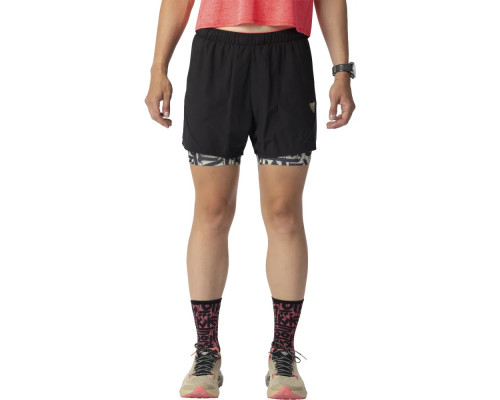 Шорти жіночі Dynafit TRAIL 2в1 W 71921 0912 розмір L - чорно-коричневі