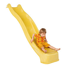 Дитяча гірка KBT пластикова, 220 х 46 х 120 см - жовта