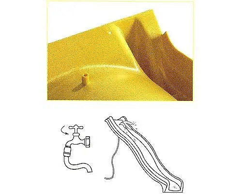 Дитяча гірка KBT пластикова, 300 х 49 х 150 см - жовта