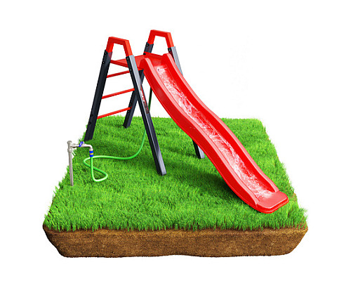 Дитяча гірка K-Sport KSOZ013S модульна - червоно-чорна