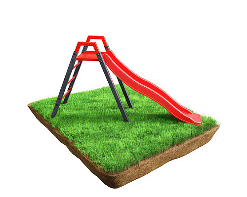 Дитяча гірка K-Sport KSOZ013S модульна - червоно-чорна