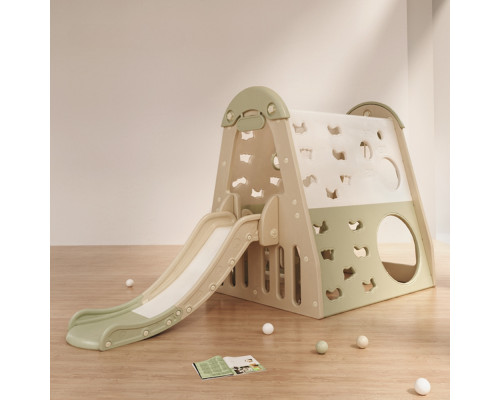 Дитяча гірка inSPORTline Climbino, 133,7 x 255,3 x 108 см, зелена