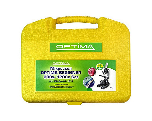 Мікроскоп Optima Beginner 300x-1200x подарунковий набір (MB-beg 01-101S)