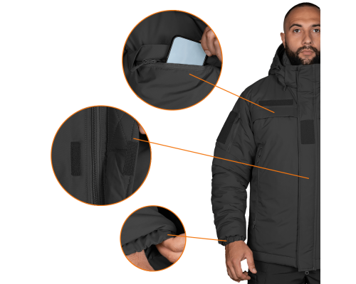 Зимова куртка Patrol System 3.0 Nylon Taslan Чорна (7273), XL